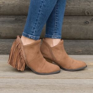 Faded Glory NEW Hula Southwestern Boho Fringe Festival Comfort Bootie 6M